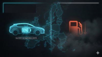 Decembar 2025: Električni automobili prvi put ispred benzinaca u EU  i to menja igru za flote